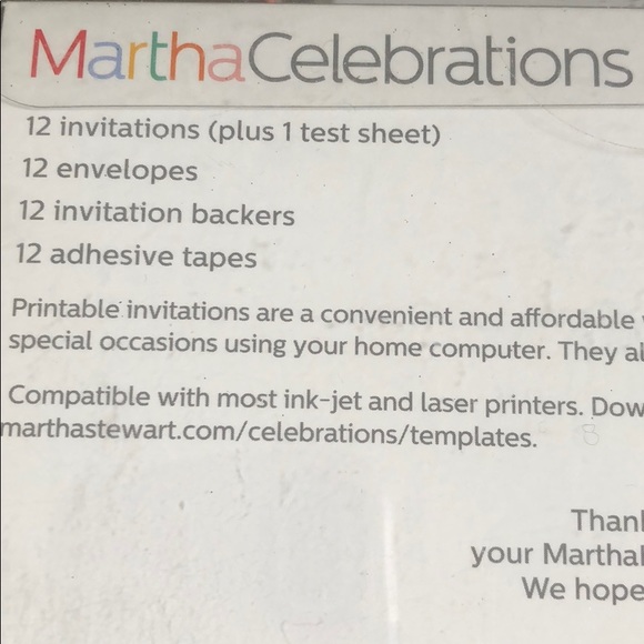 Martha Stewart | Party Supplies | Martha Stewart Printable ...